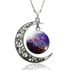 12 Constellation Necklace Zodiac Signs Cabochon Glass Crescent Moon Pendant Clavicle chain Necklace Birthday Gifts for Women - Image 28