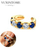 1PC Plated Gold Ear Cuff Earrings Ear Clip for Women Purple/Green/Turquoise No Pierced Earrings Jewel - Image 13