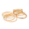 10pcs/set Metal Bangles Set For Women Heavy Punk Styles Hiphop Textured Bracelets Jewelry Accessories - Image 5
