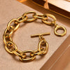 Chunky Toggle Link Chain Bracelet in Stainless Steel - Image 1