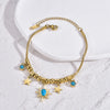 Colorful Artificial Crystal Jewelry Set with Flower Heart and Sun Motifs - Image 14