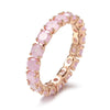 Emerald Round Cut Zircon Ring for Women Rose Gold Promise Ring Wedding Band Jewelry Valentine's Day Gifts - Image 8