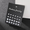 28pcs/set Casual Zircon Stud Earrings Cross Pendant Necklace Couple Ring Bracelet Set, Multi-piece Set, Suitable For Daily Wear - Image 8