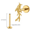 Titanium Koi Fish Cartilage Earring Tiny Tragus Stud Helix Conch Flatback Piercing 16G Animal Body Jewelry - Image 20