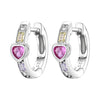 Silver Star Moon Heart Shape Earrings Jewelry Versatile Hoop Earrings For Women Jewelry Birthday Party Gifts - Image 17