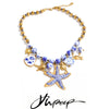 Ocean Series Ceramic Beads Chain Fish Starfish Drop Charm Statement Necklace Exclusive Style Handmade Collar Jewelry - Image 1