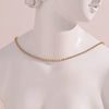 Minimalist 2mm Zircon Chain Necklace Bracelet Set Stainless Steel Base Crystal Chain Wedding Jewelry Sets - Image 4
