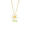 Sweet Sexy Sparkly Zircon Crystal Sunflower Necklaces For Women Cute Stainless Steel Clavicle Chain Jewelry - Image 6