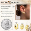 3Pairs Hoop Earrings Set for Women Gold Silver Plated Earring Small Huggie Hoops Lightweight Hoop Earrings Stack - Image 2