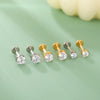 1/5PCS Titanium 16G CZ Threaded Labret 3mm/4mm Zircon Cartilage Tragus Helix Stud Earrings Piercing Flat Back Nose Stud Jewelry - Image 6
