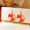 Cute Animal Drop Dangle Earrings For Women Girls Cat Rabbit Koi Dragon Colorful Enamel Golor Color Earrings - Image 10