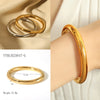 Stainless Steel Gold Plated Colorless Jewelry Hollow Bracelet Women's Chunky Men Bangles Bracelets - Image 5