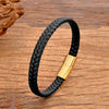 Simple Classic Stainless Steel Bracelet for Women Men Braided Leather Bangles Special Birthday Party Couple Jewelry Gift - Image 11