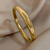 Glossy Color Thick Bracelet Stainless Steel Bangle for Women Cuff Wirstband Smooth Charm Bracelets Jewelry Gift - Image 10