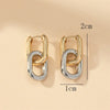 Stainless Steel Gold Color Geometric Square Hoop Earrings for Women Huggie Punk Hip-Hop Metal Round Circle Party Jewelry - Image 2