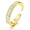 Gold Toe Rings for Women Open Toe Rings Adjustable Hug CZ Toe Ring Summer Beach Foot Jewelry - Image 7