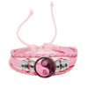12 Zodiac Signs Yin Yang Bracelets Constellation Glass Cabochon Pink Leather Bangle Women Girls Birthday Gifts - Image 3
