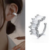 Zakol 1Pcs Square Zircon Ear Clip Earrings for Women Girls Geometry Ear Cuff Party Silver/Gold Color Ear Jewelry - Image 1