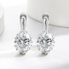 Sliver Zircom Earring Plated White Gold Hoop Earring for Women Wedding Party Jewelry - Image 6