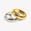 Gold Plated Silver Color Minimalist Basic Thick Plain Loop Circle Stainless Steel Rings For Women - Image 2