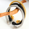 Simple Twisted Cuff Bracelets For Women Men 316L Stainless Steel Round Wristband Bangle Unisex Jewelry - Image 6