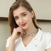 8mm Cubic Zirconia Necklace For Women Round Shape Crsytal Claw Setting Colorful Zircon Chokers Beads Neck Jewelry - Image 6