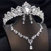 Bridal 3 Pcs Wedding Crown Jewelry Sets Tiaras and Necklace Earrings Set Party Prom Bride Dress Costume Accessories - Image 11