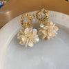 Acrylic Matcha Green Flowers Petal Earrings for Women C Shaped Drop Earring Party Wedding Ear Jewelry - Image 19