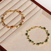 Leaf Branch Bracelet with Cubic Zirconia Details in Gold-Tone or Silver-Tone - Image 19