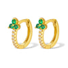 Women's Earrings Gold Plated Stainless Steel Round Hoop Earrings Rainbow Crystal Zirconia Flowers Earrings Piercing Jewelry - Image 10
