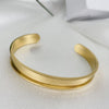 Cuff Adjustable Bangles Unisex Stainless Steel Bracelet CN(Origin) - Image 1