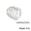 Eueavan Flower of Life Ring Stainless Steel Sacred Geometry Archangel Metatron Ring Adjustable Amulet Jewelry Gift - Image 34