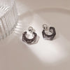 Korean Clear Acrylic Geometric C-shaped Hoop Earrings for Women Girls Trends Hanging Earrings Party Travel Jewelry Gift - Image 9