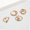 4Pcs/Set Silver Color Irregular Geometric Open Rings For Women Men Punk Metal Adjustable Knuckle Joint Ring Jewelry - Image 4