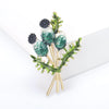 Berry Women's Rhinestone Leaf Brooches Unisex Plant Pins Office Party Casual Accessories Gifts - Image 12