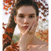 Size 678 Stainless Steel Colorful Zircon Round Ball Drop Charm Ring for Women Handmade Finger Jewelry - Image 3
