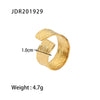 316L Stainless Steel Ring with Gold-Tone and Silver-Tone Designs - Image 12