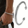 Hua Hua Silver Personality Retro Six-Character Mantra Leather Bracelet Woven Men's Bracelet - Image 1