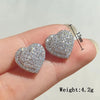Loving Heart Zirconia Stud Earrings For Women Girls Silver Color Metal Crystal Ears Accessories Wedding Jewelry Gifts - Image 5