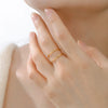 Stainless Steel Double Layer Open Rings Women Minimalist Adjustable Finger Ring Geometric Jewelry Birthday Gift - Image 4