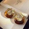 Elegant Bohemian Blue Zircon Enamel Hoop Earrings For Women Simple Geometry Jewelry Gifts - Image 11