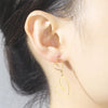 Two Hearts Stainless Steel Hoop Earrings For Women Gold color Sweet Simple Heart Dangle Stud Earring Jewelry Gift - Image 5