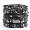 Bracelet Viking Bracelet For Men Hand Bracelets Woven Skull Hand Jewelry Adjustable Leather Set viking man bracelet - Image 19