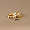 2pcs Stainless Steel Minimal Hoops Earrings for Women Round Circle Punk Helix Tragus Rainbow CZ Huggie Earring Piercing Jewelry - Image 21