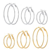 2mm 316L Women's Simple Metal Hoop Earrings, Chic Round Earrings, Piercing Jewelry for Women, Girls, Retro Party Weddings - Image 2