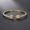 Green/White/Blue Cubic Zirconia Cuff Bracelet Bangle for Women Good Quality Female Hand Jewelry - Image 7