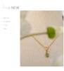 Stylish Green Glass Crystal Water Drop Pendant Necklace for Women 316l Stainless Steel Cast Gold Color Jewelry - Image 19