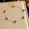 316L Stainless Steel Golden Heart Geometry Zircon Minimalist Series Bracelet Lady Wrist Chain Jewelry - Image 36