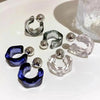 Korean Clear Acrylic Geometric C-shaped Hoop Earrings for Women Girls Trends Hanging Earrings Party Travel Jewelry Gift - Image 1
