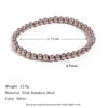 Gold Plated Silver Color Elastic Beads Bracelets Bangles For Woman Stainless Steel Beaded Chain Bracelet - Image 6